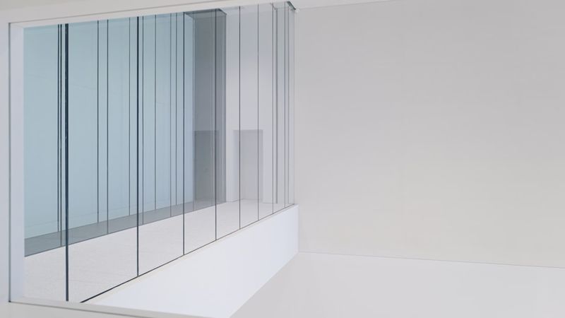 Divisória de vidro em escritório